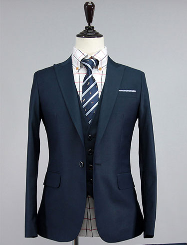 藏藍(lán)色西服定制